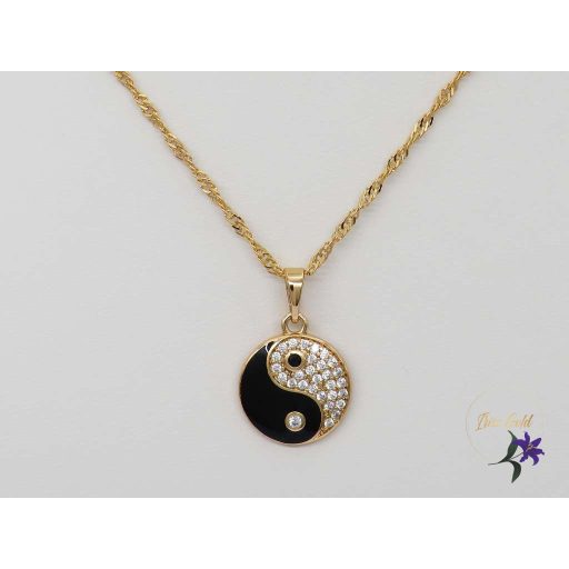 Arita antiallergén Jing-Jang nyaklánc-45-18K 
