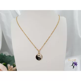 Arita antiallergén Jing-Jang nyaklánc-45-18K 