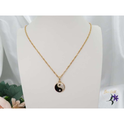 Arita antiallergén Jing-Jang nyaklánc-45-18K 