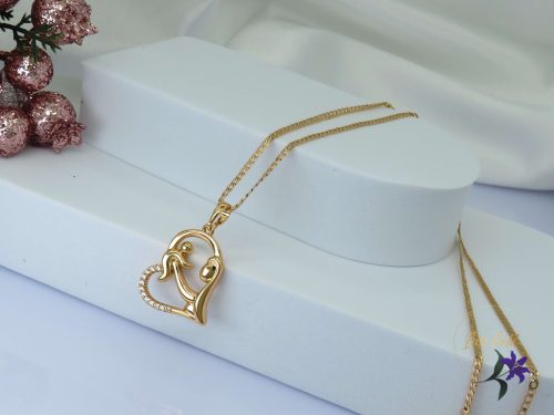 Arina antiallergén anya gyermekével medálos nyaklánc-18K 