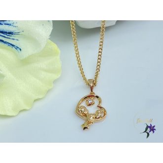   Xuping Idala gold antiallergén medálos nyaklánc szív alakú medál kisbabával 18K