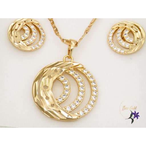 Xuping Donáta gold filled szett,nyaklánc,fülbevaló-18K 