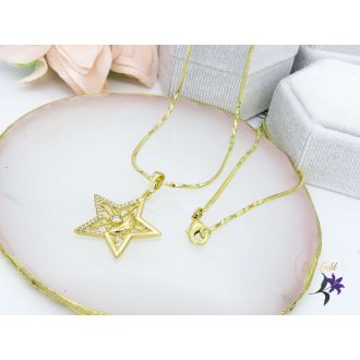 Antiallergén csillag medálos nyaklánc -14K 