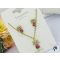 Anaisz antiallergén Swarovski pink köves cicás szett,nyaklánc fülbevaló-14K 