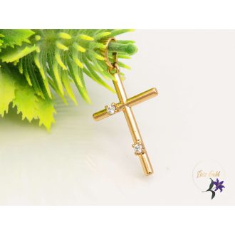   Xuping Goldfilled kereszt medál apró cirkóna kövekkel-18K