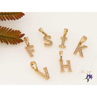   Xuping Antiallergén betűs medálok tűcirkónia díszítéssel -18K 
