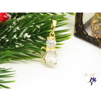   Xuping Gold filled csupa cirkóna kőből cica medál-Gemma-14K