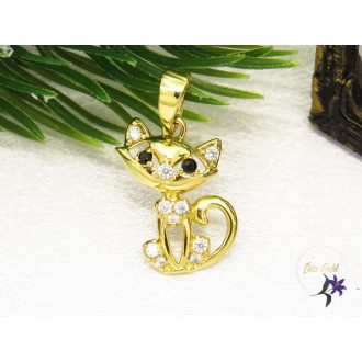   Xuping Gold Filled cica medál fehér cirkóna kővel-Doren-14K