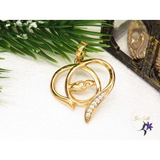   Xuping Gold Filled szivalakú medál benne összefonódó kéz-Agneta-18K