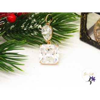   Xuping Gold Filled nagy köves medál fehér köves-18K -Deniza