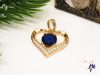 Xuping Gold Filled szívlakú medál kék kővel-18K 