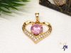 Xuping Gold Filled szív alakú medál rózsaszin kővel-18K 