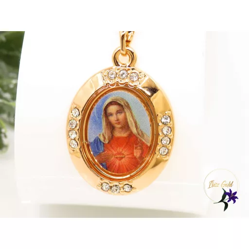 Szűz Máriát ábrázoló medál-18K 