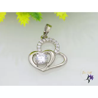 Evica-white Gold Filled medál-rodium