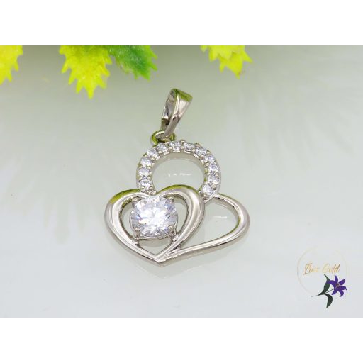 Evica-white Gold Filled medál-rodium