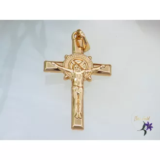 Elza keresszt medál jézussal -18K 