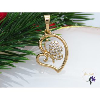 Narin XP szives medál pillangóval-18K