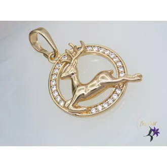 Tina Xuping szarvas medál -18K