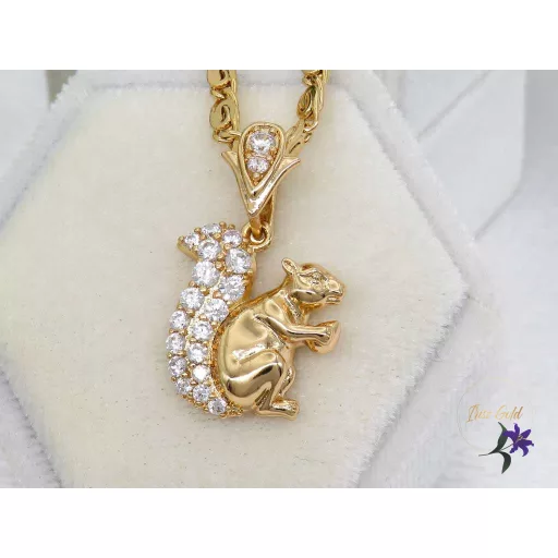 Filippa antiallergén mókus medál-18K 