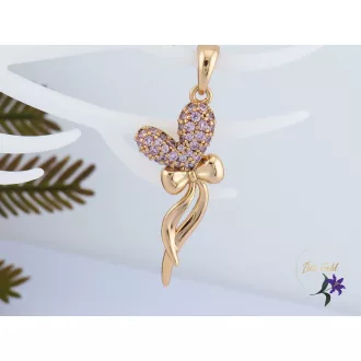   Gilda antiallergén masni medál szivecskével Anna lapos szemes láncon 45 cm 18K