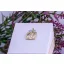 Tira antiallergén anya gyermeke kocka alakú medál -14K 