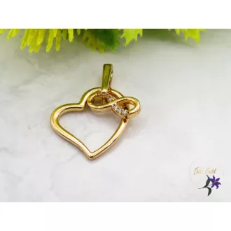   Kiara gold anitallergén szív alakú medál végtelen jellel 18K