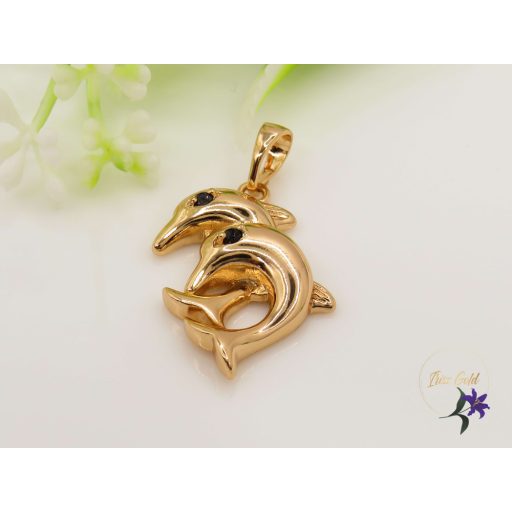 Dorothy gold anitallergén páros delfin medál 18K