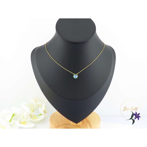 Kiara antiallergén JingJing kristályköves  medálos nyaklánc -14K 