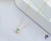 Kiara antiallergén JingJing swarovski kék köves medálos nyaklánc -14K 