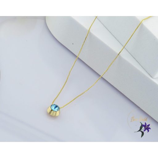 Kiara antiallergén JingJing kristályköves  medálos nyaklánc -14K 