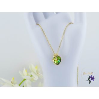   Henna antiallergén JingJing szinváltós Swarovski köves medálos nyaklánc -14K 