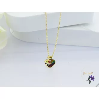   Henna antiallergén JingJing szinváltós Skristályköves medálos nyaklánc -14K 