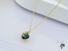 Henna antiallergén JingJing kék Swarovski köves medálos nyaklánc -14K 