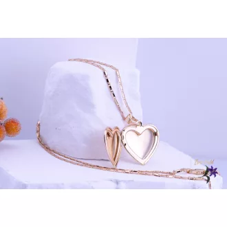   Anett goldfilled szív alakú " emlékőr " medálos nyaklánc-18K 