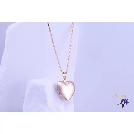 Anett goldfilled szív alakú " emlékőr " medálos nyaklánc-18K 