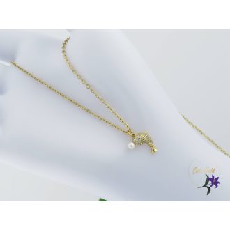 Anika antiallergén kis delfines nyaklánc -14K 