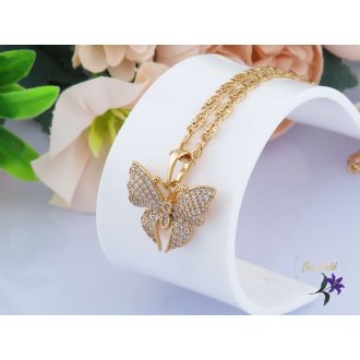 Amrita antiallergén pillangós medálos nyaklánc-18K