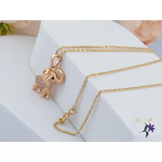 Csönge antiallergén kiselefántos medálos nyaklánc-18K 