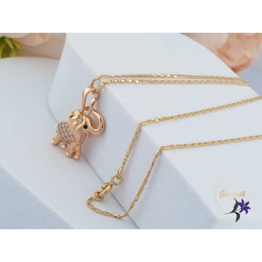 Csönge antiallergén kiselefántos medálos nyaklánc-18K 