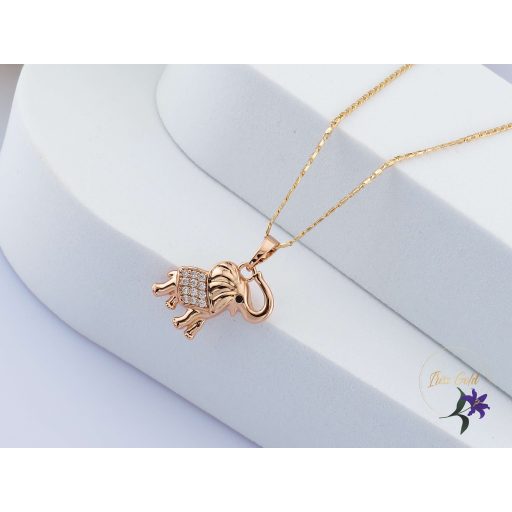 Csönge antiallergén kiselefántos medálos nyaklánc-18K 