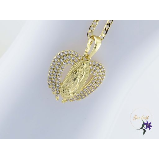 Elen Antiallergén SzűzMária medálos nyaklánc angyal szárnnyal-14K