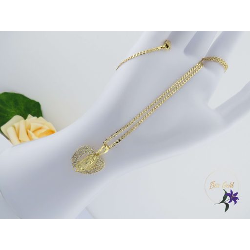 Elen Antiallergén SzűzMária medálos nyaklánc angyal szárnnyal-14K