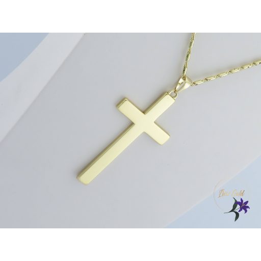 Héra antiallergén nagy keresztmedálos lánc-14K