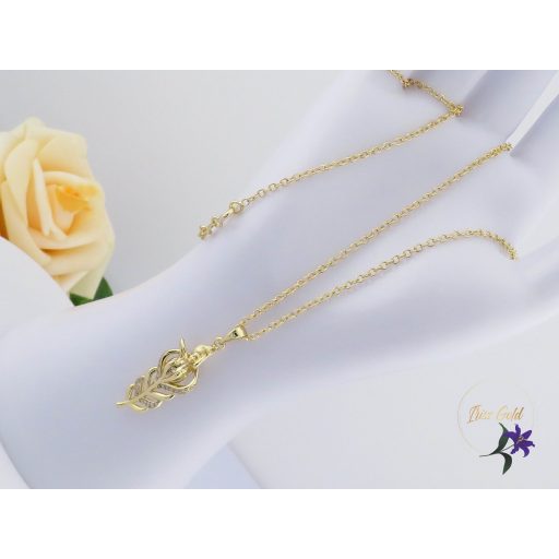 Vanda antiallergén női alak pálmaággal medálos nyaklánc -14K