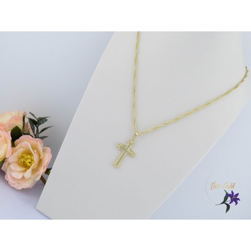 Elga antiallergén kereszt medálos nyaklánc-14K 
