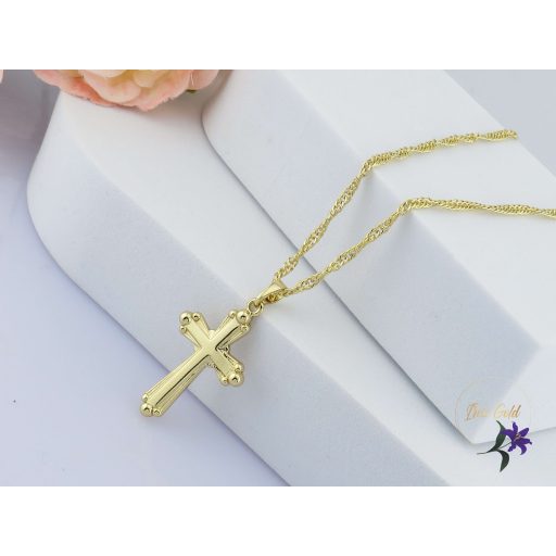 Elga antiallergén kereszt medálos nyaklánc-14K 
