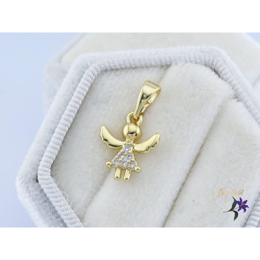 Angela goldfilled kis angyalkás medálos nyaklánc-14K 