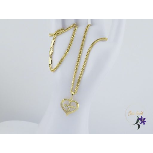 Roxana antiallergén medálos nyaklánc szívben kereszt-14K 