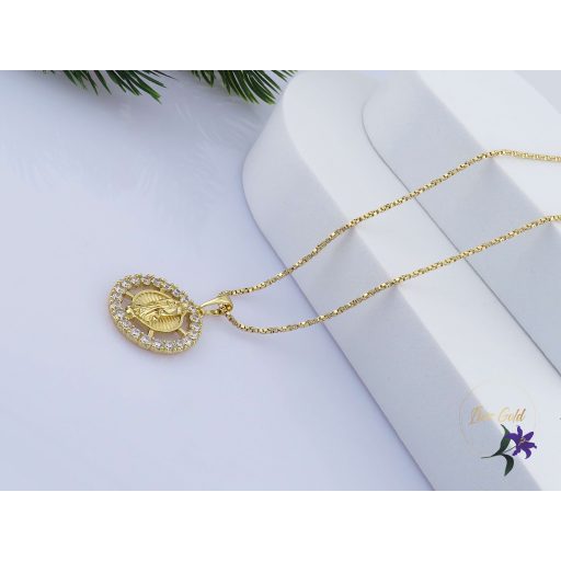 Ria antiallergén Szűz Mária medálos nyaklánc -14K 