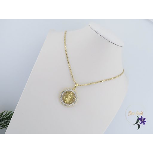 Ria antiallergén Szűz Mária medálos nyaklánc -14K 